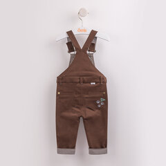 Хлопковые брюки на лямках для мальчика PK143 цена и информация | Штаны для младенцев | kaup24.ee