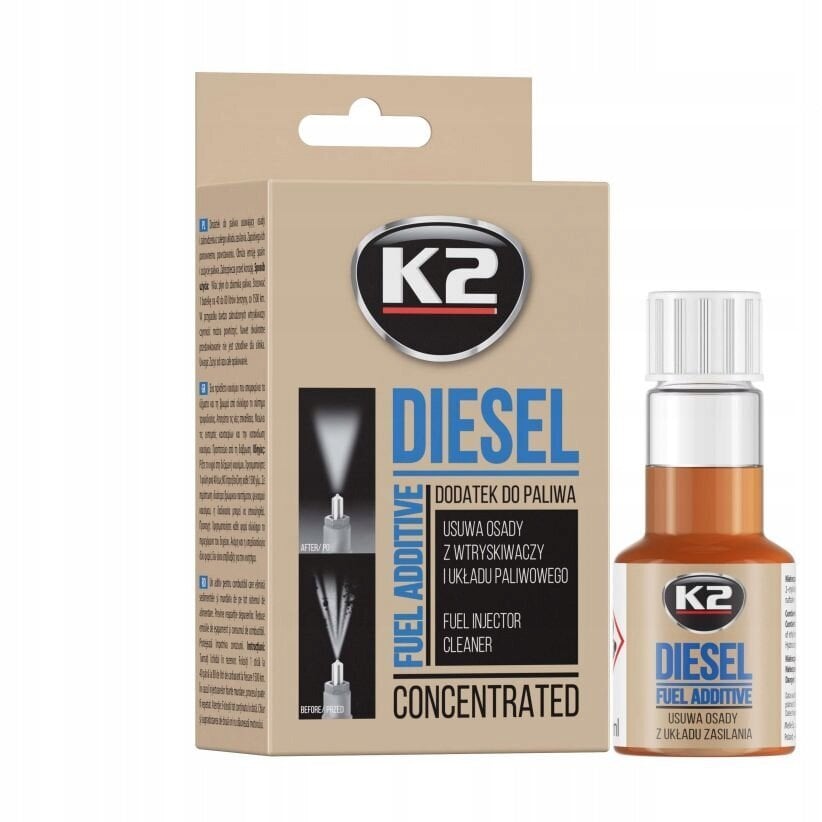 K2 Diesel lisand pihustite puhastamiseks, 50 ml цена и информация | Autokeemia | kaup24.ee