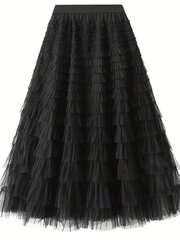 Длинная элегантная атласная юбка с разрезом EWA цена и информация | Юбка | kaup24.ee