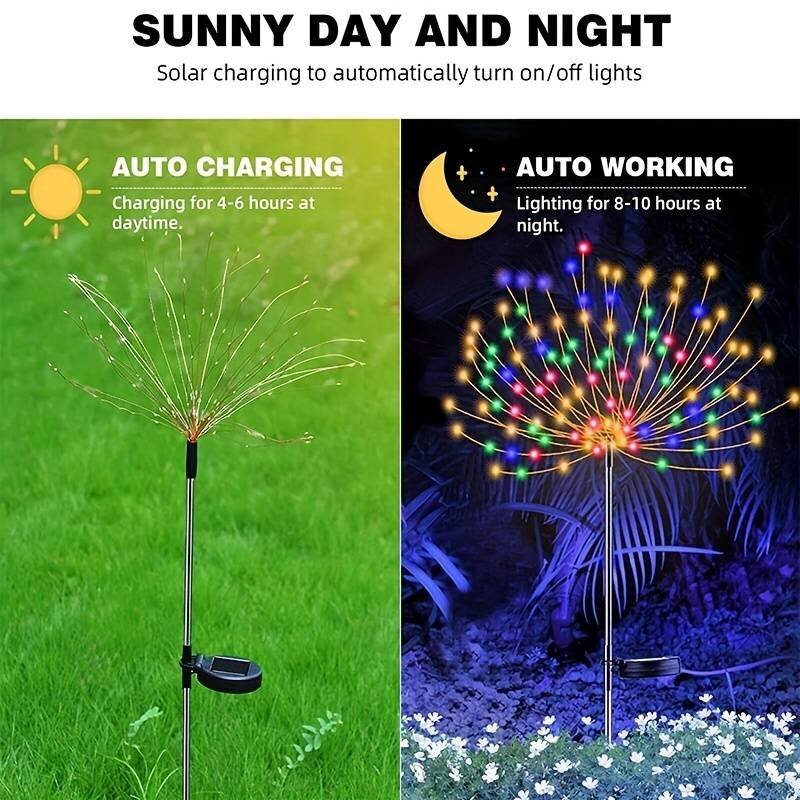 Solar Led aiavalgusti firework цена и информация | Aia- ja õuevalgustid | kaup24.ee