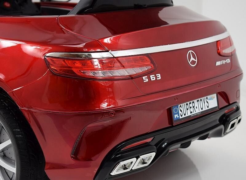 Kahekohaline elektriauto Mercedes S63 AMG, punane hind ja info | Laste elektriautod | kaup24.ee