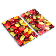 Klaasist Lõikelaud Suvised puuviljad, 2x30x52 cm hind ja info | Lõikelauad | kaup24.ee