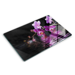 Klaasist Lõikelaud Orhidee zen vesi, 80x52 cm hind ja info | Lõikelauad | kaup24.ee