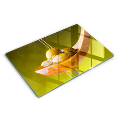 Klaasist Lõikelaud Oliiviõli ja oliivid, 80x52 cm цена и информация | Разделочная доска | kaup24.ee
