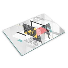 Klaasist Lõikelaud Abstraktsed kolmnurgad, 80x52 cm hind ja info | Lõikelauad | kaup24.ee