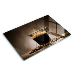 Klaasist Lõikelaud Klaas ja kohvioad, 80x52 cm hind ja info | Lõikelauad | kaup24.ee