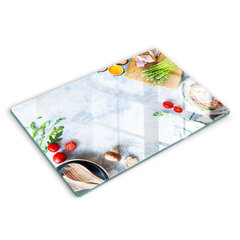 Klaasist Lõikelaud Koostisained köögis, 80x52 cm hind ja info | Lõikelauad | kaup24.ee