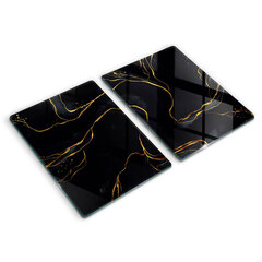 Klaasist Lõikelaud Must marmor, 2x40x52 cm hind ja info | Lõikelauad | kaup24.ee