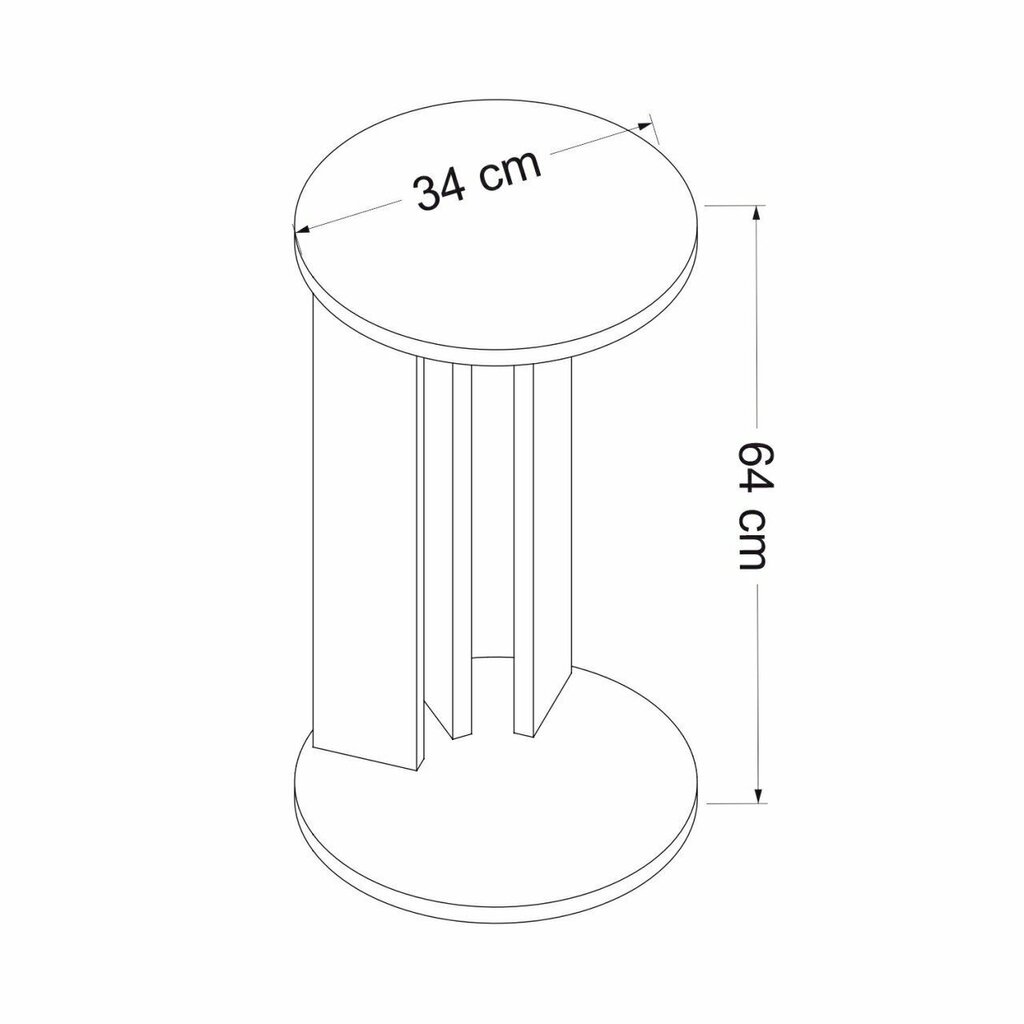 Abilaud Kalune Design Ema, pruun/hall hind ja info | Diivanilauad | kaup24.ee