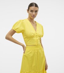 Vero Moda naiste topp 10303653*01, kollane 5715513409008 цена и информация | Женские блузки, рубашки | kaup24.ee