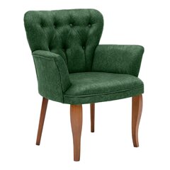 Tugitool Kalune Design Paris Walnut Wooden, roheline/pruun цена и информация | Кресла в гостиную | kaup24.ee