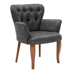 Tugitool Kalune Design Paris Walnut Wooden, hall/pruun цена и информация | Кресла в гостиную | kaup24.ee