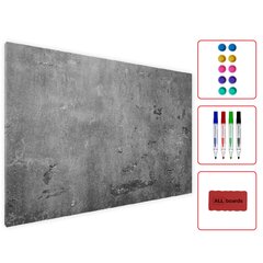 Allboards Metallic Magnette Table Weisser Brick 90x60cm Metalbards Memoboard для любого вида магнитной магнитной платы + 4 маркеры, 10 магнитов и губки цена и информация | Канцелярские товары | kaup24.ee