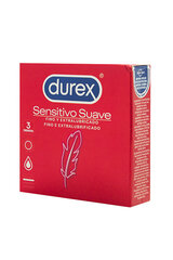 Kondoomid Durex Sensitive Soft, 3 tk hind ja info | Kondoomid | kaup24.ee