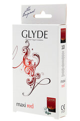 Презервативы Glyde ultra maxi red, веганские, 10 шт. цена и информация | Презервативы | kaup24.ee