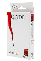 Презервативы Glyde ultra slimfit red, веганские, 10 шт. цена и информация | Презервативы | kaup24.ee