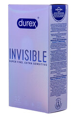 Kondoomid, Durex invisible ekstra määritud, 12 tk hind ja info | Kondoomid | kaup24.ee