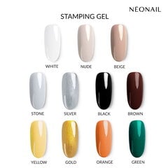 Geel Neonail Stamping Gel, valge, 4 ml hind ja info | Maniküüri ja pediküüri tarvikud | kaup24.ee