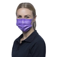 Одноразовая маска для лица NitrasMedical  — фиолетовая (50 шт.) цена и информация | Аптечки | kaup24.ee