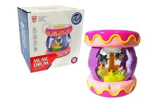Музыкальный барабан Huanger с каруселью цена и информация | Развивающие игрушки | kaup24.ee