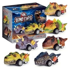 Dinosaurus autode komplekt, 6 tk. цена и информация | Игрушки для мальчиков | kaup24.ee