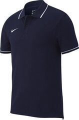 Nike Polosärk Team Club 19, S, sinine hind ja info | Jalgpalli varustus ja riided | kaup24.ee