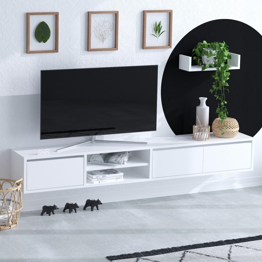 2-osaline elutoa mööblikomplekt Kalune Design Alcor, valge цена и информация | Sektsioonid | kaup24.ee