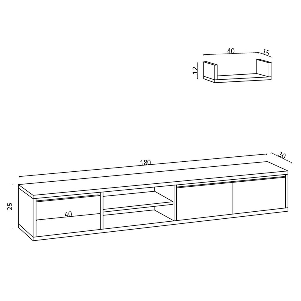 2-osaline elutoa mööblikomplekt Kalune Design Alcor, valge цена и информация | Sektsioonid | kaup24.ee