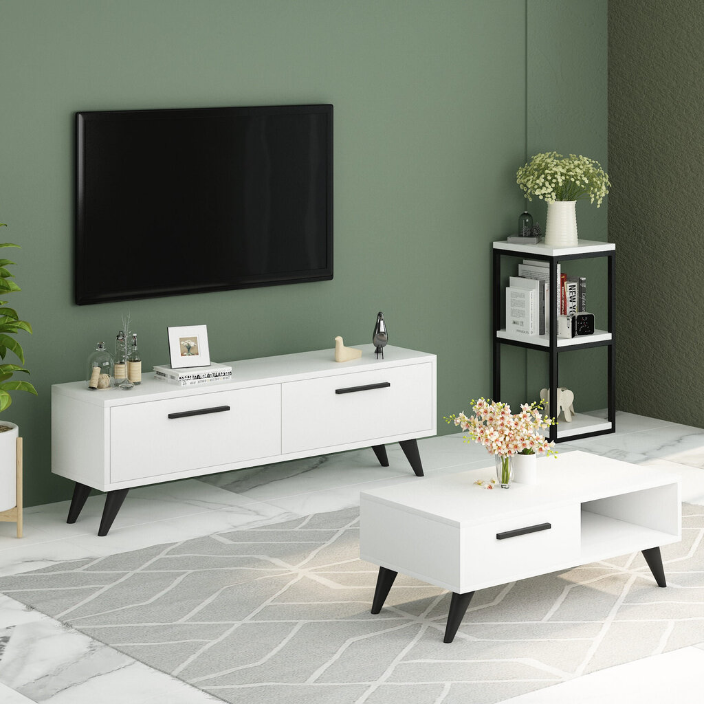 TV-laud Kalune Design Melisa, valge hind ja info | TV alused | kaup24.ee
