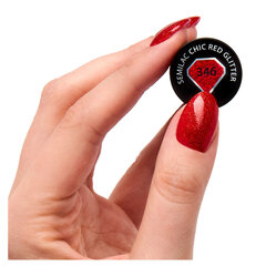Гибридный лак SEMILAC 346 Chic Red Glitter 7 мл цена и информация | Лаки для ногтей, укрепители для ногтей | kaup24.ee