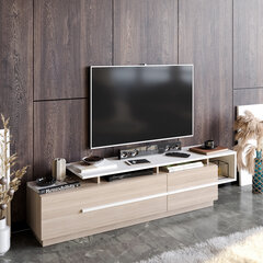TV-laud Kalune Design Pia, pruun/valge hind ja info | TV alused | kaup24.ee