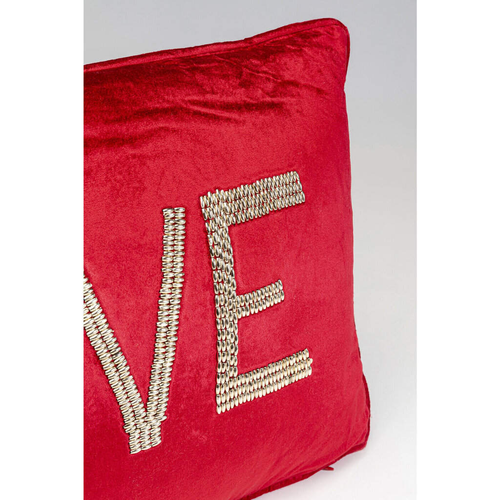 Cushion Beads Love Red 35x60cm цена и информация | Toolipadjad ja -katted | kaup24.ee