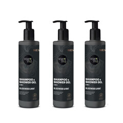 Šampoon ja dušigeel Organic Shop 2in1 Tammekoor/münt, 3x280 ml hind ja info | Šampoonid | kaup24.ee