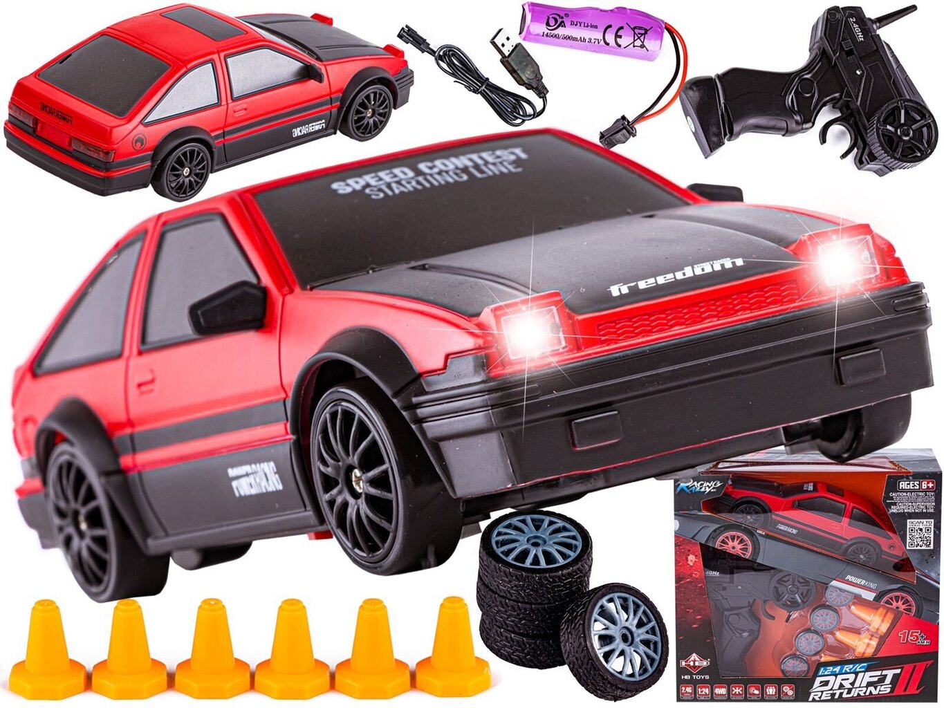 Puldiga auto Hb Toys, punane hind ja info | Poiste mänguasjad | kaup24.ee