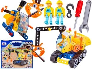 Ehitusplokid, masinad, ehitussõidukid, auto, helikopter, kraana, demonteerimis- ja montaažiauto 6in1 hind ja info | Poiste mänguasjad | kaup24.ee
