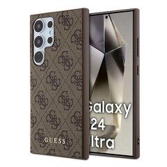 Guess GUHCS24LG4GFBR S24 Ultra S928 brązowy|brown hardcase 4G Metal Gold Logo цена и информация | Чехлы для телефонов | kaup24.ee