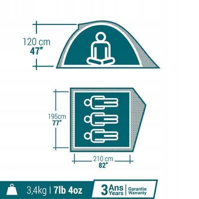 Telk Quechua-3 MH100, hall цена и информация | Telgid | kaup24.ee