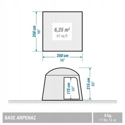 Telk Quechua Arpenaz-6, hall hind ja info | Telgid | kaup24.ee