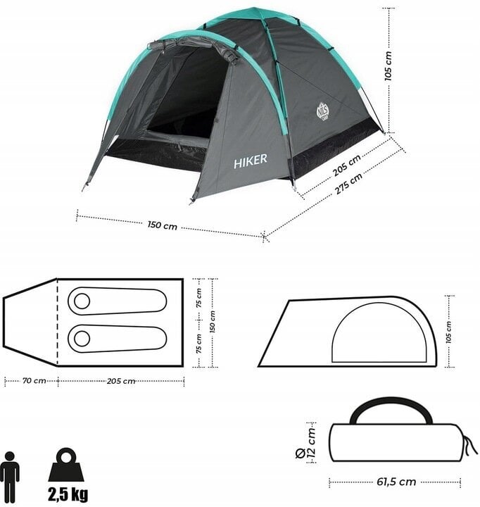 Telk Nils NC6010-č, hall цена и информация | Telgid | kaup24.ee