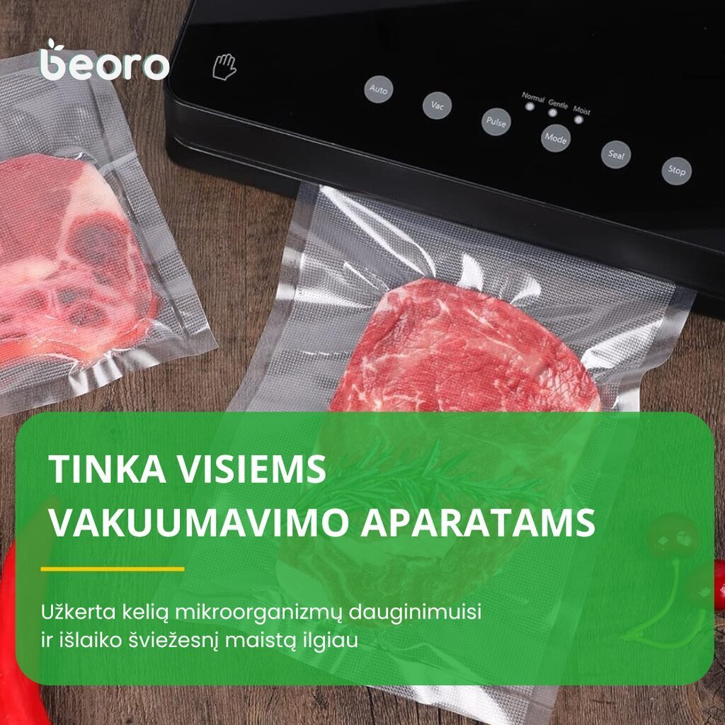 Vaakumpakendamise kottide komplekt Beoro 2 x 15 x 600 cm, 2 rulli hind ja info | Vaakumpakendajad | kaup24.ee