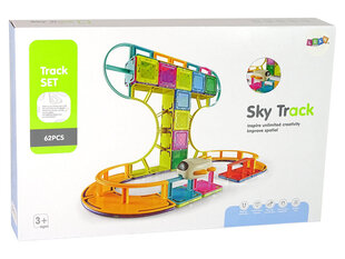 Магнитные строительные блоки Lean Toys Sky Track, 62 шт. цена и информация | Конструкторы и кубики | kaup24.ee