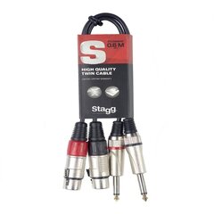 Stagg XLR, 6.35 мм, 60 см цена и информация | Кабели и провода | kaup24.ee