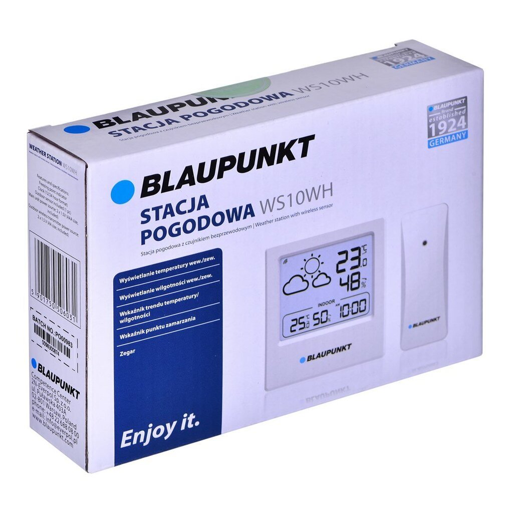 Ilmajaam Blaupunkt WS10WH hind ja info | Ilmajaamad, termomeetrid | kaup24.ee