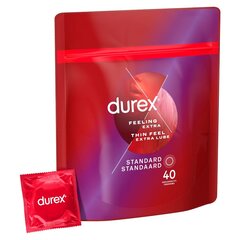 Kondoomid Durex Thin Feel Extra Lube, 40 tk hind ja info | Kondoomid | kaup24.ee