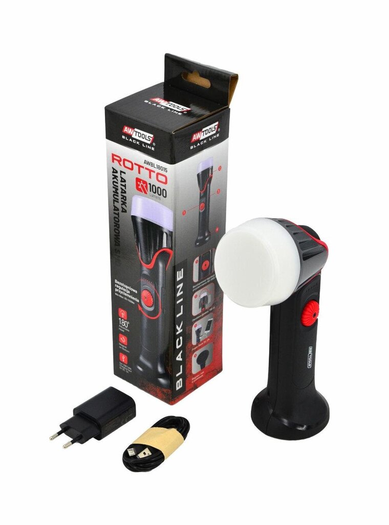 Awtools Rotto SMD LED töökoja taskulamp AWBL18015 цена и информация | Taskulambid, prožektorid | kaup24.ee