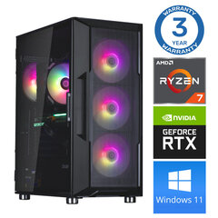 Intop Ryzen 7 5700X 32GB 250SSD M.2 NVME+2TB RTX3050 6GB WIN11 hind ja info | Lauaarvutid | kaup24.ee