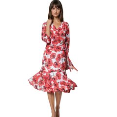 Kleit naistele Poppy, punane-valge hind ja info | Kleidid | kaup24.ee