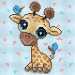 Teemantmosaiik Baby Giraffe DP2528, 20x20 cm цена и информация | Алмазная мозаика | kaup24.ee