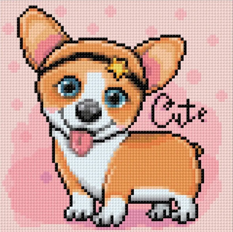 Teemantmosaiik Corgi DP2473, 20x20 cm hind ja info | Teemantmaalid, teemanttikandid | kaup24.ee