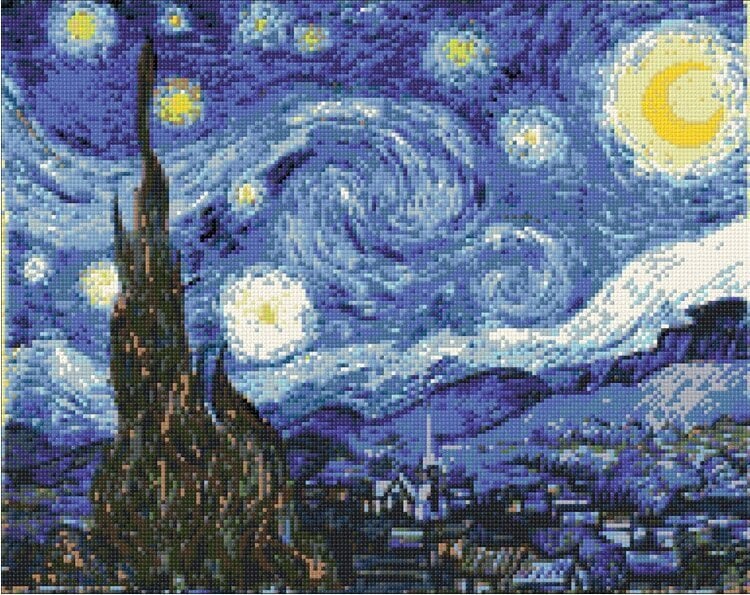 Teemantmosaiik Starry Night DP120, 48x38 cm цена и информация | Teemantmaalid, teemanttikandid | kaup24.ee